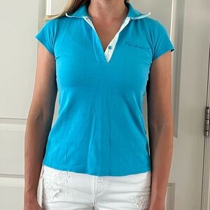Women's Blue Polo Shirt